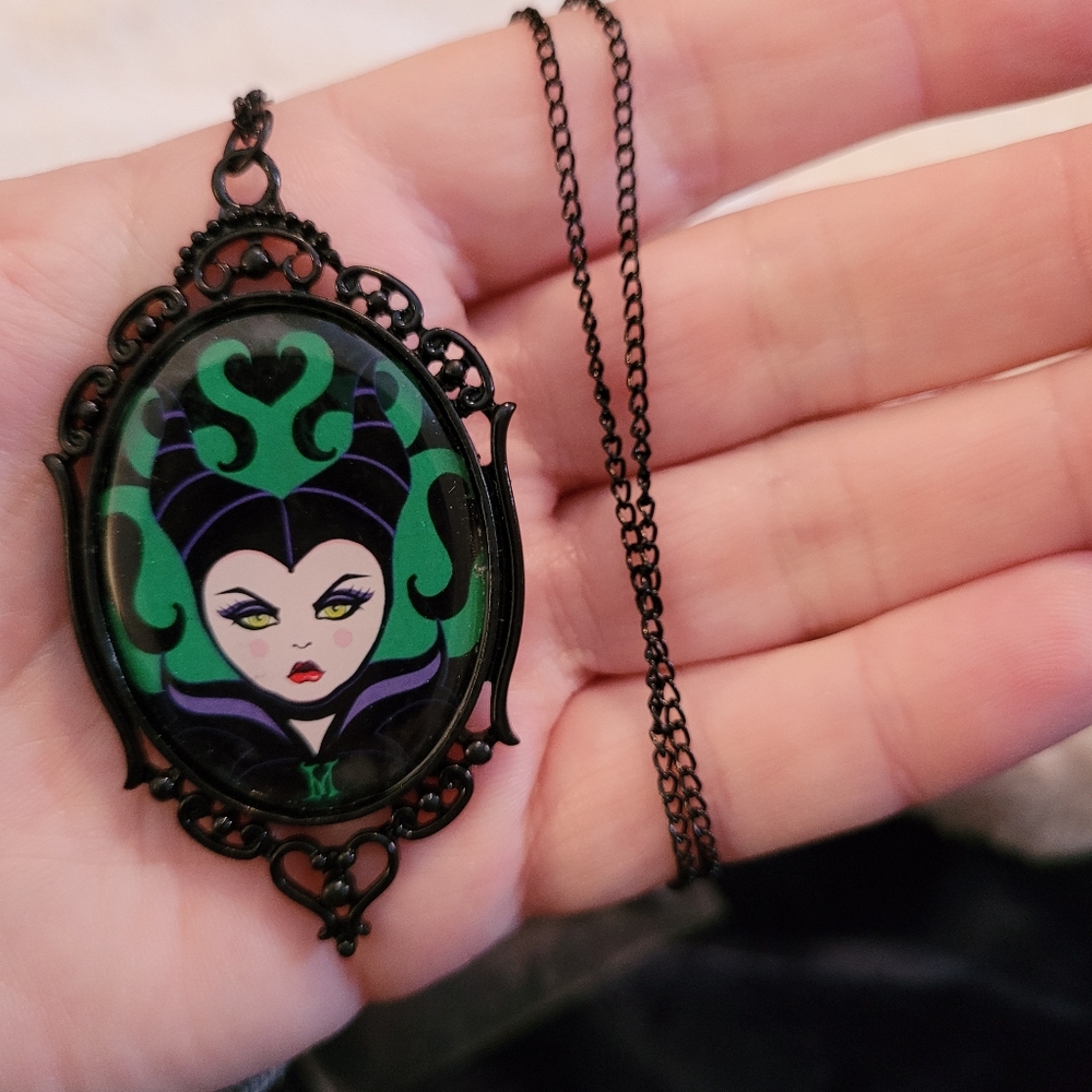 Maleficent cameo necklace